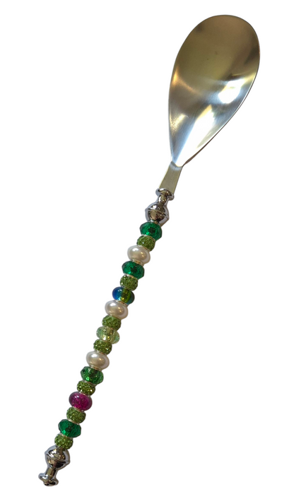 Beads decorated salad spoons