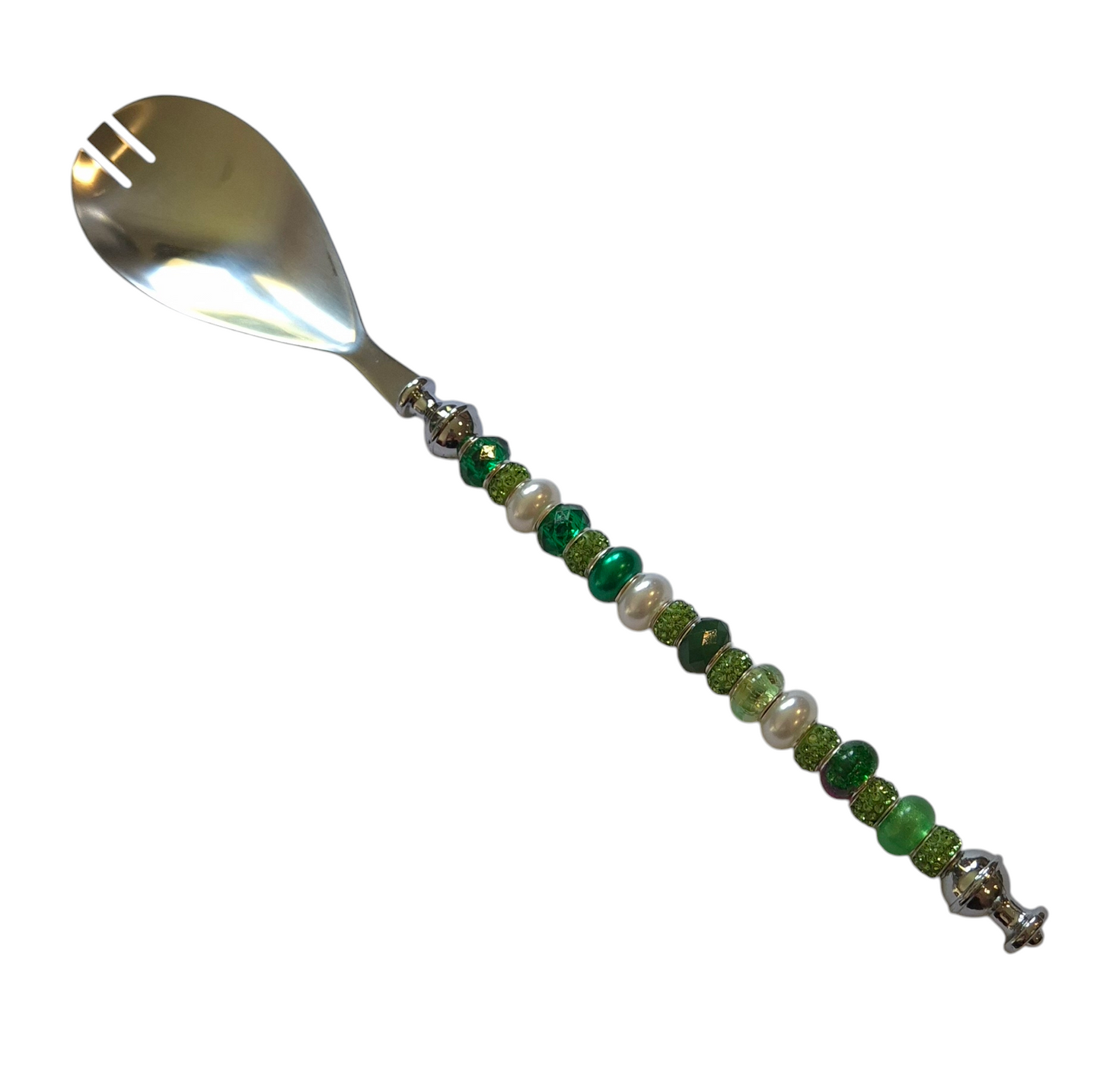 Beads decorated salad spoons