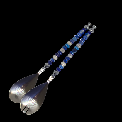 AFL Carlton/Geelong inspired salad spoons